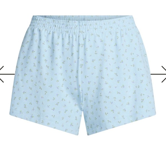 SKIMS Pants - NWT Skims Cotton Jersey Shorts in Powder Blue Micro Floral Size XL